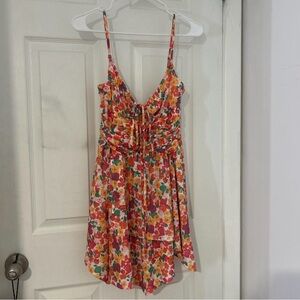 Princess Polly White and Orange Floral Dress